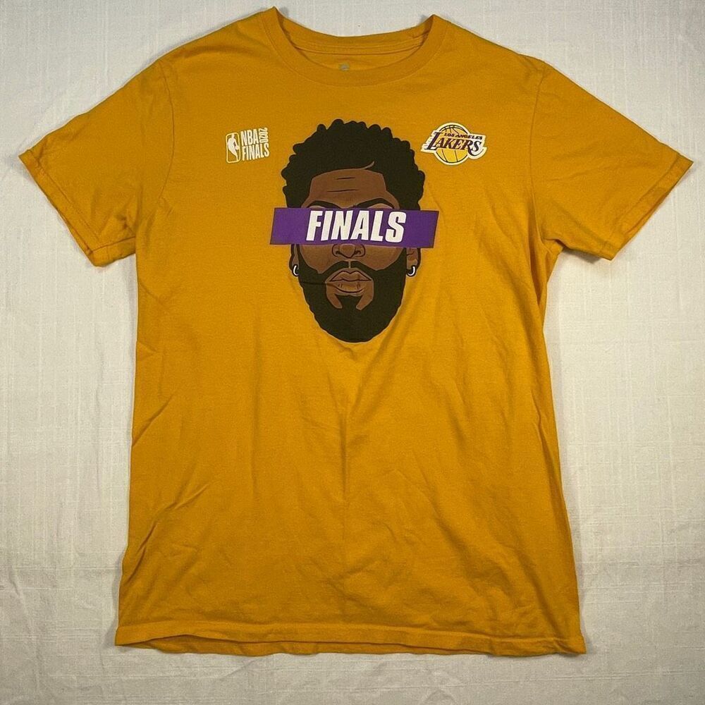 Fanatics Yellow NBA Finals Los Angeles Lakers Anthony Davis T-Shirt Size Medium